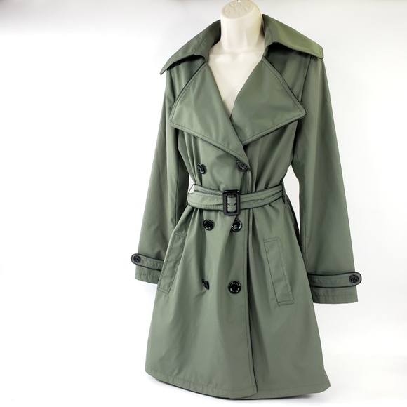 Vertigo Paris Jackets & Blazers - VERTIGO PARIS Olive Belted Trench Coat Jacket